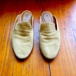 Frye suede loafer mules